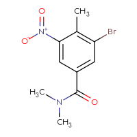 Chemical structure of 3-bromo-N,N,4-trimethyl-5-nitrobenzamide - CSSB01994910403