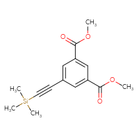 Chemical structure of 1,3-dimethyl 5-[2-(trimethylsilyl)ethynyl]benzene-1,3-dicarboxylate - CSSB00025711970