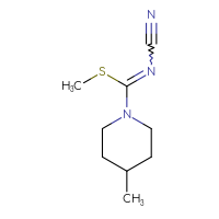 Chemical structure of cyano[(4-methylpiperidin-1-yl)(methylsulfanyl)methylidene]amine - CSSB00012107994