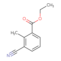 Chemical structure of ethyl 3-cyano-2-methylbenzoate - CSSB00009845319
