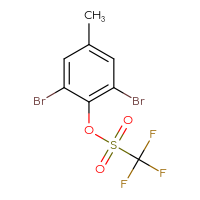 Chemical structure of 2,6-dibromo-4-methylphenyl trifluoromethanesulfonate - CSSB14957800100