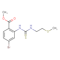 Chemical structure of methyl 4-bromo-2-({[2-(methylsulfanyl)ethyl]carbamothioyl}amino)benzoate - CSSB21432443656