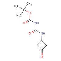 Chemical structure of tert-butyl N-[(3-oxocyclobutyl)carbamoyl]carbamate - CSSB00015845737