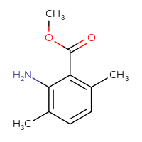 Chemical structure of methyl 2-amino-3,6-dimethylbenzoate - CSSB00011356552