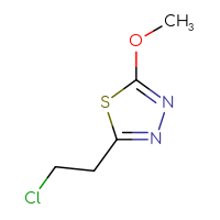 Chemical structure of 2-(2-chloroethyl)-5-methoxy-1,3,4-thiadiazole - CSSB00000717774