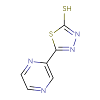 Chemical structure of 5-(pyrazin-2-yl)-1,3,4-thiadiazole-2-thiol - CSSB00016177692