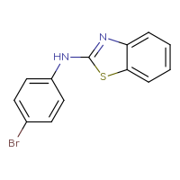 Chemical structure of N-(4-bromophenyl)-1,3-benzothiazol-2-amine - CSSB00000388809