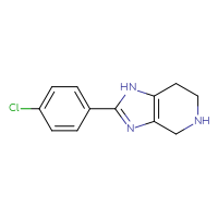 Chemical structure of 2-(4-chlorophenyl)-1H,4H,5H,6H,7H-imidazo[4,5-c]pyridine - CSSB00010231844