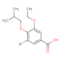 Chemical structure of 3-bromo-5-ethoxy-4-(2-methylpropoxy)benzoic acid - CSSB00000793306