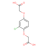 Chemical structure of 2-[4-(carboxymethoxy)-2-chlorophenoxy]acetic acid - CSSB00020600181