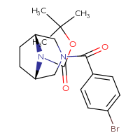 Chemical structure of tert-butyl (1R,5S)-3-(4-bromobenzoyl)-3,8-diazabicyclo[3.2.1]octane-8-carboxylate - CSSB08859936298