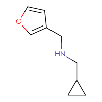 Chemical structure of (cyclopropylmethyl)[(furan-3-yl)methyl]amine - CSSB00011388636