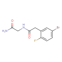 Chemical structure of 2-(5-bromo-2-fluorophenyl)-N-(carbamoylmethyl)acetamide - CSSB00069080451