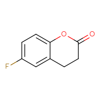 Chemical structure of 6-fluoro-3,4-dihydro-2H-1-benzopyran-2-one - CSSB00010732856