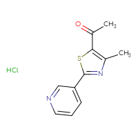 Chemical structure of 1-[4-methyl-2-(pyridin-3-yl)-1,3-thiazol-5-yl]ethan-1-one hydrochloride - CSSB00000747866