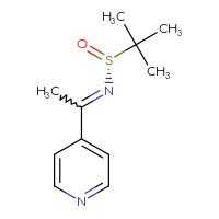 Chemical structure of (R)-2-methyl-N-[1-(pyridin-4-yl)ethylidene]propane-2-sulfinamide - CSSB00018180121