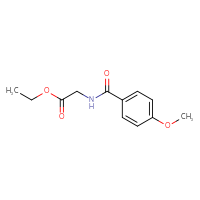 Chemical structure of ethyl 2-[(4-methoxyphenyl)formamido]acetate - CSSB00000256839