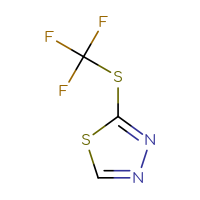 Chemical structure of 2-[(trifluoromethyl)sulfanyl]-1,3,4-thiadiazole - CSSB00015420436