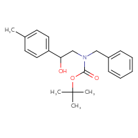 Chemical structure of tert-butyl N-benzyl-N-[2-hydroxy-2-(4-methylphenyl)ethyl]carbamate - CSSB00022405098