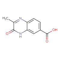 Chemical structure of 2-methyl-3-oxo-3,4-dihydroquinoxaline-6-carboxylic acid - CSSB00000017644
