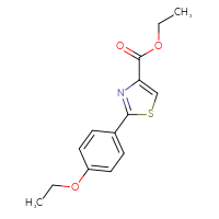 Chemical structure of ethyl 2-(4-ethoxyphenyl)-1,3-thiazole-4-carboxylate - CSSB00000486713