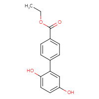 Chemical structure of ethyl 2',5'-dihydroxy-[1,1'-biphenyl]-4-carboxylate - CSSB06388507745