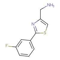 Chemical structure of 1-[2-(3-fluorophenyl)-1,3-thiazol-4-yl]methanamine - CSSB00011447178