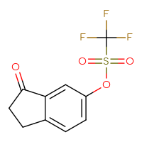 Chemical structure of 3-oxo-2,3-dihydro-1H-inden-5-yl trifluoromethanesulfonate - CSSB00010876341
