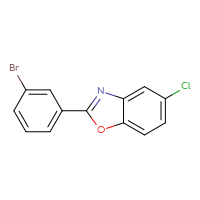 Chemical structure of 2-(3-bromophenyl)-5-chloro-1,3-benzoxazole - CSSB00132457285