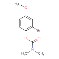 Chemical structure of 2-bromo-4-methoxyphenyl N,N-dimethylcarbamate - CSSB21432564093