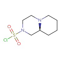 Chemical structure of (9aS)-octahydro-1H-pyrido[1,2-a]pyrazine-2-sulfonyl chloride - CSSB15011988724