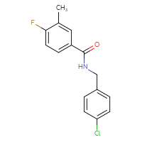 Chemical structure of N-[(4-chlorophenyl)methyl]-4-fluoro-3-methylbenzamide - CSSB00001052668