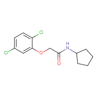 Chemical structure of N-cyclopentyl-2-(2,5-dichlorophenoxy)acetamide - CSSB00000575338