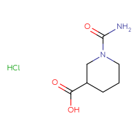 Chemical structure of 1-carbamoylpiperidine-3-carboxylic acid hydrochloride - CSSB00015187631