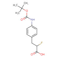 Chemical structure of 3-(4-{[(tert-butoxy)carbonyl]amino}phenyl)-2-fluoropropanoic acid - CSSB00118315710