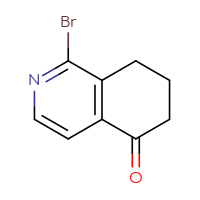 Chemical structure of 1-bromo-5,6,7,8-tetrahydroisoquinolin-5-one - CSSB00010897377