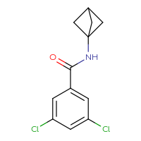 Chemical structure of N-{bicyclo[1.1.1]pentan-1-yl}-3,5-dichlorobenzamide - CSSB01156964557