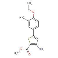 Chemical structure of methyl 3-amino-5-(4-ethoxy-3-methylphenyl)thiophene-2-carboxylate - CSSB06593797454