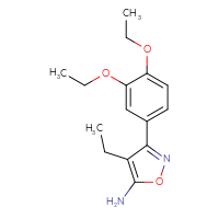 Chemical structure of 3-(3,4-diethoxyphenyl)-4-ethyl-1,2-oxazol-5-amine - CSSB00020652244