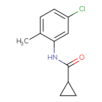 Chemical structure of N-(5-chloro-2-methylphenyl)cyclopropanecarboxamide - CSSB00000152473