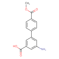 Chemical structure of 5-amino-4'-(methoxycarbonyl)-[1,1'-biphenyl]-3-carboxylic acid - CSSB06593731326