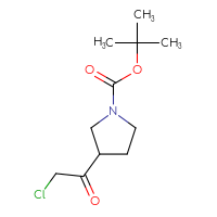 Chemical structure of tert-butyl 3-(2-chloroacetyl)pyrrolidine-1-carboxylate - CSSB00010253369