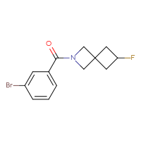 Chemical structure of 2-(3-bromobenzoyl)-6-fluoro-2-azaspiro[3.3]heptane - CSSB01999453084