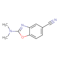Chemical structure of 2-(dimethylamino)-1,3-benzoxazole-5-carbonitrile - CSSB00000688299