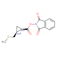Chemical structure of rac-1,3-dioxo-2,3-dihydro-1H-isoindol-2-yl (1R,2S)-2-[(methylsulfanyl)methyl]cyclopropane-1-carboxylate - CSSB20620696256
