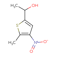 Chemical structure of 1-(5-methyl-4-nitrothiophen-2-yl)ethan-1-ol - CSSB21230197813