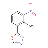 Chemical structure of 2-(2-methyl-3-nitrophenyl)-1,3,4-oxadiazole - CSSB00000047381
