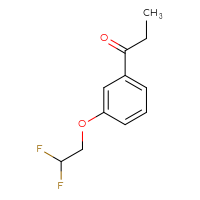 Chemical structure of 1-[3-(2,2-difluoroethoxy)phenyl]propan-1-one - CSSB00014367532