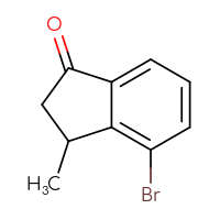 Chemical structure of 4-bromo-3-methyl-2,3-dihydro-1H-inden-1-one - CSSB00000745238