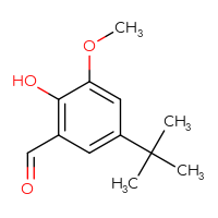 Chemical structure of 5-tert-butyl-2-hydroxy-3-methoxybenzaldehyde - CSSB00000051046
